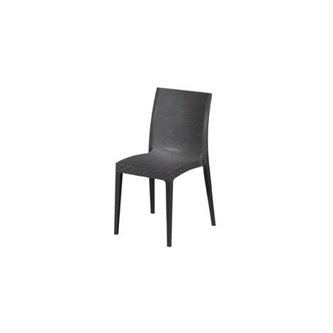 SEDIA IN PE RATTAN MADAM ANTRACITE - 1 pezzi