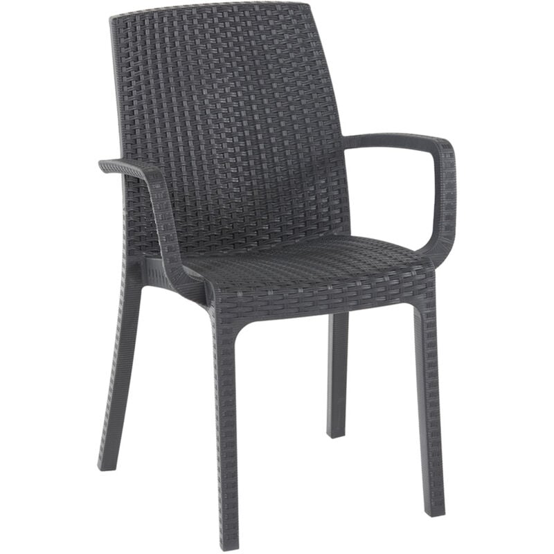 Sedia in polipropilene antracite