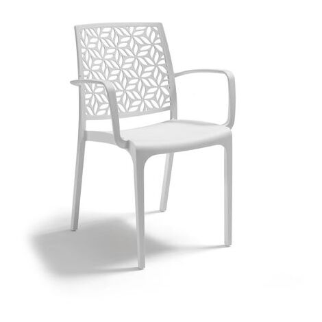 SEDIA IN POLIPROPILENE 'NINFA ARMCHAIR' bianco  - BICA