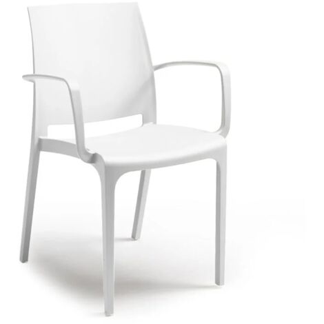 SEDIA IN POLIPROPILENE 'VOLGA ARMCHAIR' bianca  - BICA