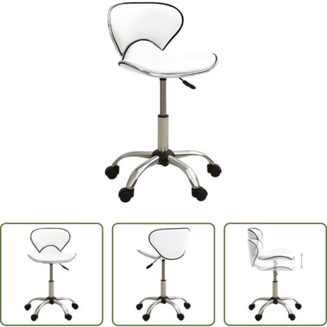 Sedia in similpelle -  Sedia da Ufficio Bianca in Similpelle