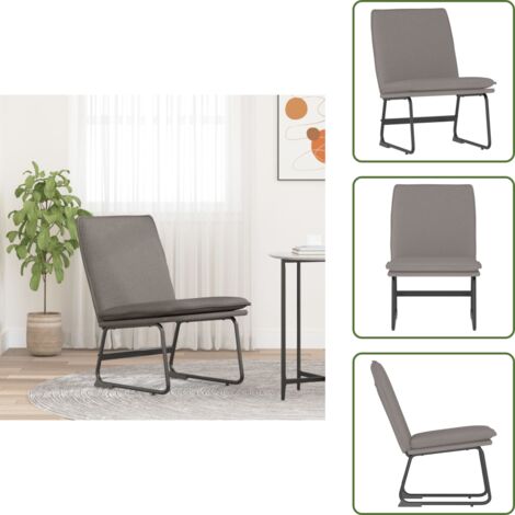 Sedia in tessuto - vidaXL Sedia Lounge Tortora 52x75x76 cm in Tessuto - Sedia imbottita