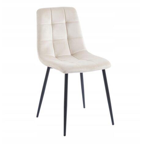 Sedia in velluto beige chiaro per SOGGIORNO, trapuntata, imbottita FURNITEX