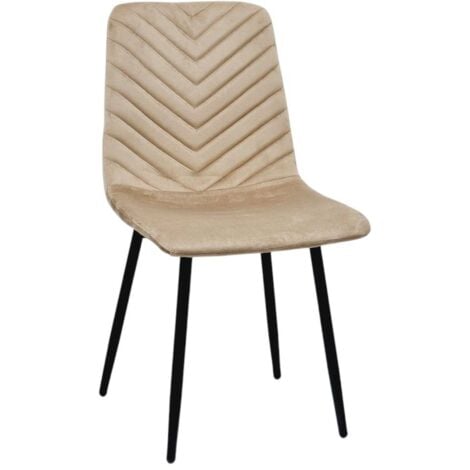 WS DESIGN Sedia in Velluto Tortora Gamba Nero Arrow