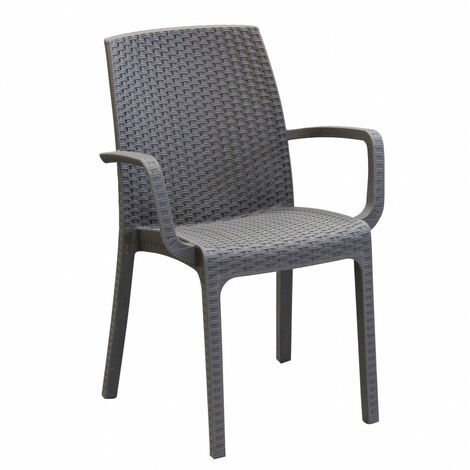 Sedia indiana 57x59x86 h cm in Wicker Taupe