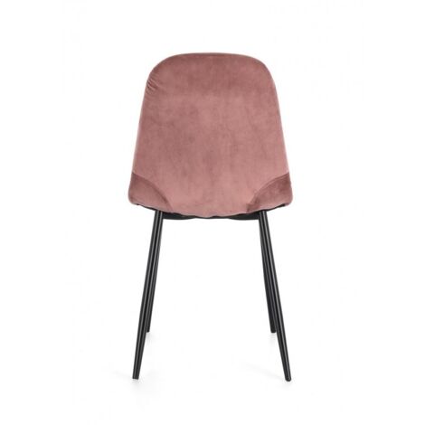 Sedia Irelia da Interno in Velluto colore Rosa Stile Moderno