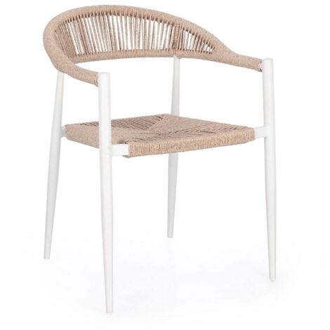 Sedia "Jandia" struttura in alluminio con braccioli per interni ed esterni -Antracite/Verde / Confezione da 4 Pezzi