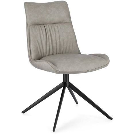 Sedia Jordan con gambe in acciaio verniciato a polvere epossidica, per arredo interno 50 x 64 x h 86 cm -Tortora / Confezione da 2 pezzi