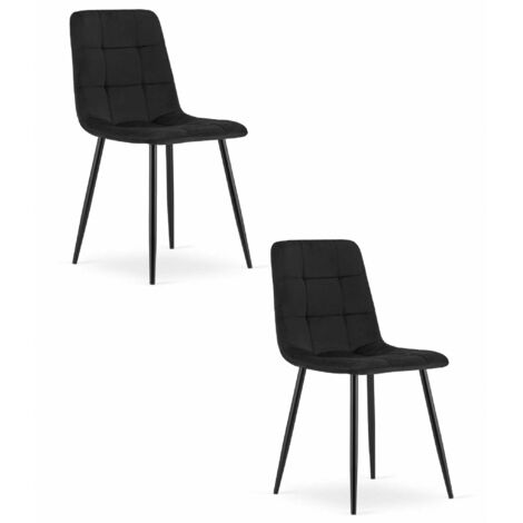 Sedia KARA - velluto nero x 2