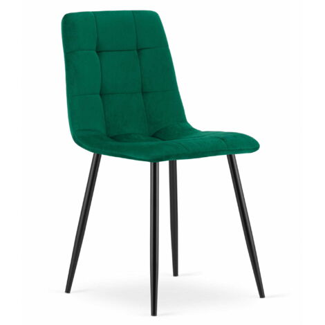 Sedia KARA - velluto verde scuro x 1
