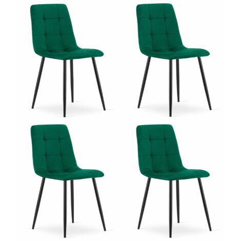 Sedia KARA - velluto verde scuro x 4