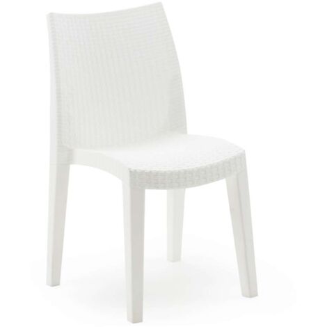 SEDIA LADY BIANCA IMPILABILE DA ESTERNO ED INTERNO BIANCA 55 X 48 X H86 CM