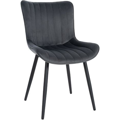 Sedia Largo grigio scuro Velluto