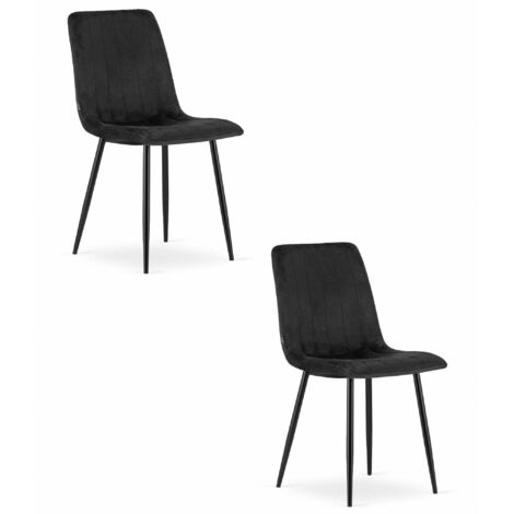 Sedia LAVA - velluto nero x 2