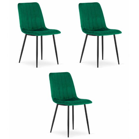 Sedia LAVA - velluto verde scuro x 3