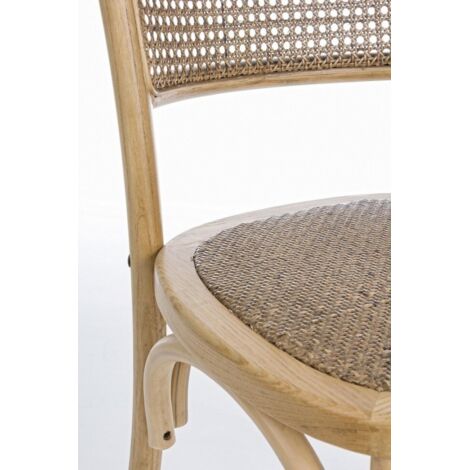 Sedia Legno Bianco Vintage da Interno - CATA - Colore: Marrone