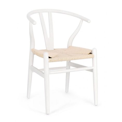 Sedia Legno Marrone Moderna da Interno - DIANA - Colore: Bianco