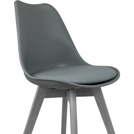 SEDIA LELIA PP/PU 48X57X81 Grigio/Grigio - 4 Sedie