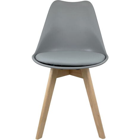 SEDIA LELIA PP/PU 48X57X81 Grigio/Naturale - 1 Sedia