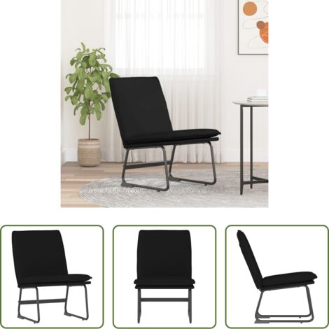 Sedia lounge -  Sedia Lounge Nera 52x75x76 cm in Tessuto