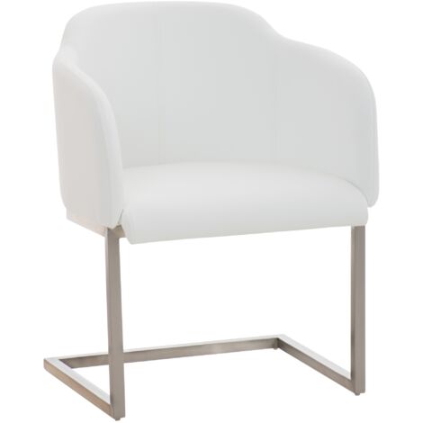 Sedia Magnus in similpelle bianco