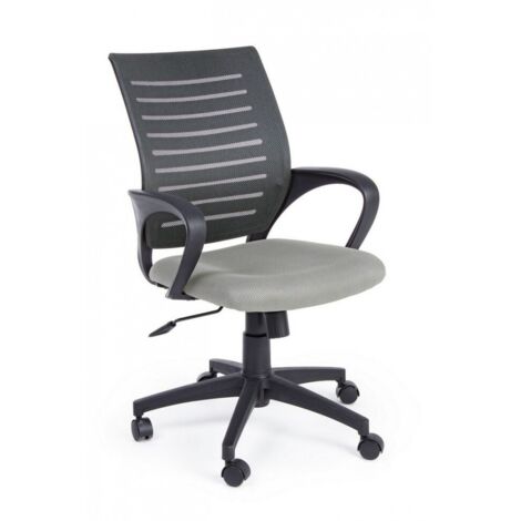 Sedia "Marion" da ufficio ergonomica con braccioli, altezza regolabile, ruote -Grigio