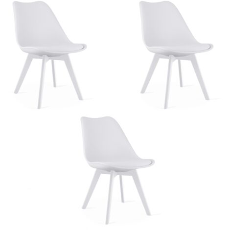 Sedia MARK - bianca / gambe bianche x 3
