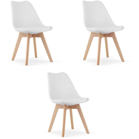 Sedia MARK Bianco x 3