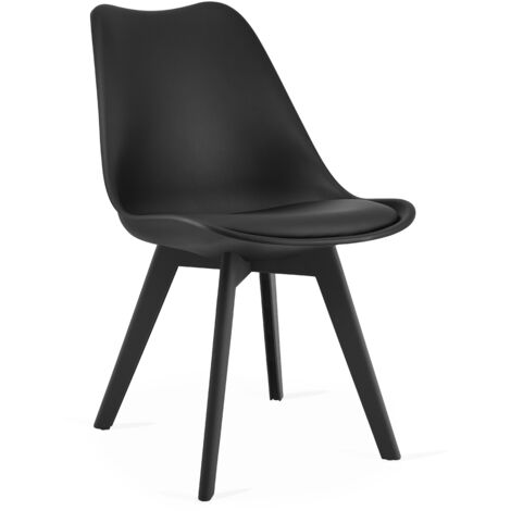 Sedia MARK - nera / gambe nere x 1