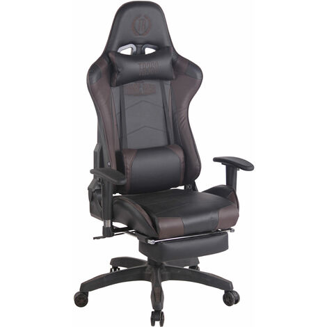 Poltrona da gaming girevole in similpelle nera con illuminazione led  integrata e supporto lombare - Sneeky