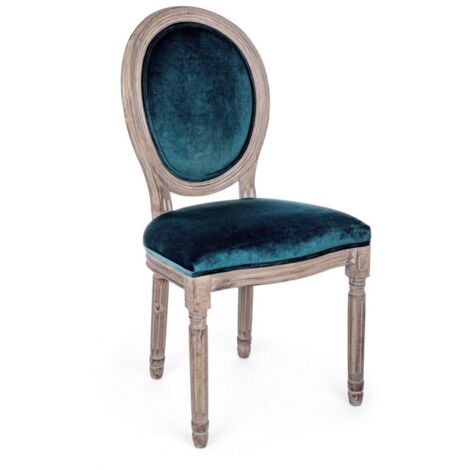 Sedia MATHILDE stile classico in legno rivestito 96h cm