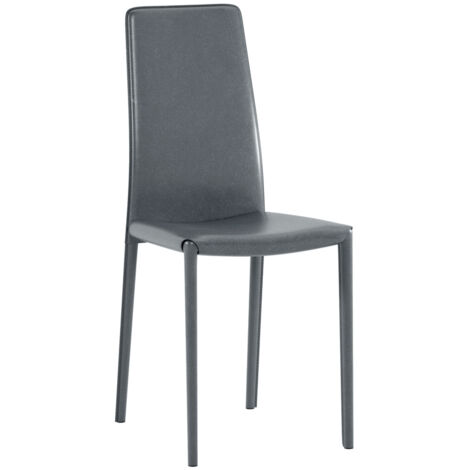Sedia Metallo Pvc Kitty Grigio