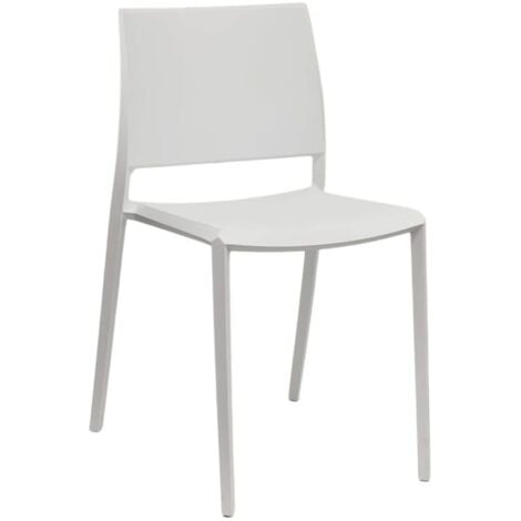 WS DESIGN Sedia Milano Polipropilene Ristorante Bar Bianco
