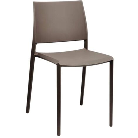 WS DESIGN Sedia Milano Polipropilene Ristorante Bar Tortora