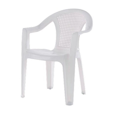 SEDIA MILOS + BRACCIOLI DOMUS  PP BIANCO CM 53X45 H.CM 77
