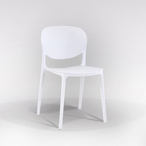 SEDIA MOD. GOOSE IN POLIPROPILENE BIANCO
