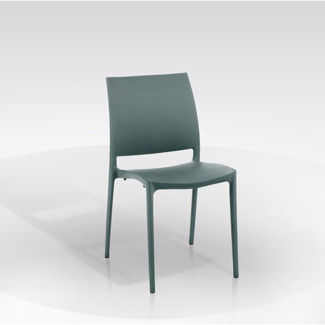 SEDIA MOD. LUNA IN POLIPROPILENE GRIGIO METAL