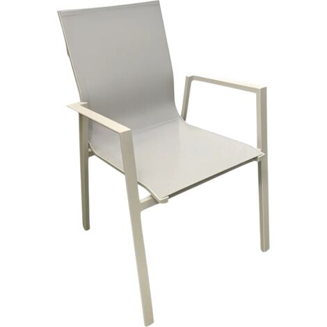 SEDIA MOD. OYSTER ARGILLA E TEXTILENE GRIGIO CHIARO