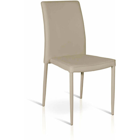 Sedia Moderna Di Design In Ecopelle Tortora Per Arredo Casa Cucina Sala Da Pranzo Studio Ristorante Pizzeria Bar