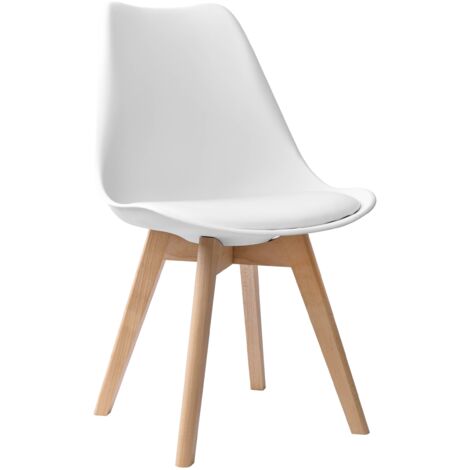 Sedia moderna Nantes DSW, bianca