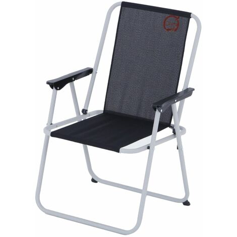 Sedia nera da campeggio stile Piccolo