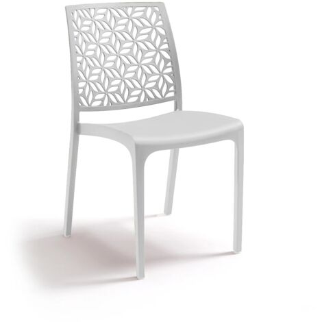 SEDIA NINFA 46X57XH81CM BIANCA IN POLIPROPILENE.