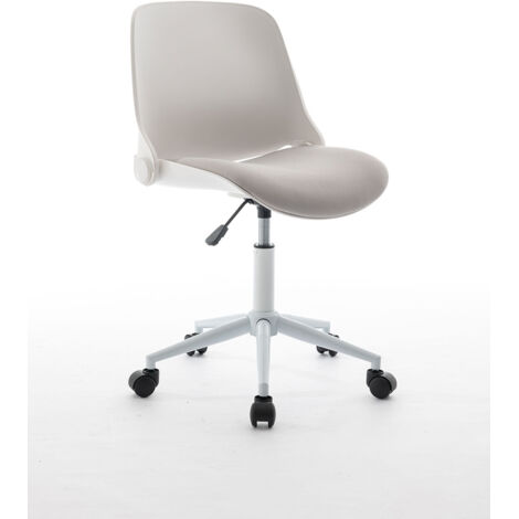 Sedia Operativa da Ufficio 50x51x88-104 cm Amarillo Schienale in Plastica e Seduta Imbottita Bianco e Grigio