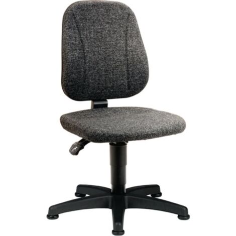 Sedia operativa girevole Unitec piedini da terra rivestimento in tessuto grigio 440-620mm BIMOS