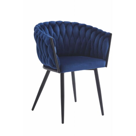 Sedia ORION - velluto blu navy x 1