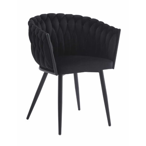 Sedia ORION - velluto nero x 1