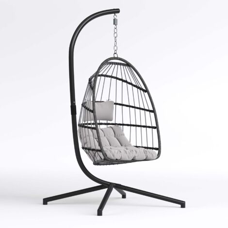 SEDIA OVETTO A DONDOLO 1 POSTO IN ACCIAIO 95x95xH195 cm