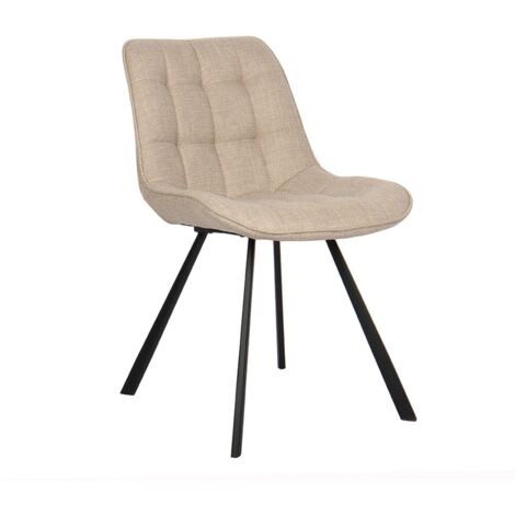 Sedia PALMA – Tessuto beige – L51 x H80 x P61 cm – Comfort ed eleganza