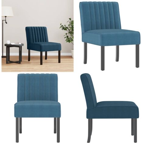 Sedia Pantofola Blu in Velluto - Sedia in velluto - Sedia in legno