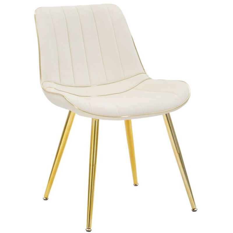 Chaise en métal et tissu Paris (Lot de 2)